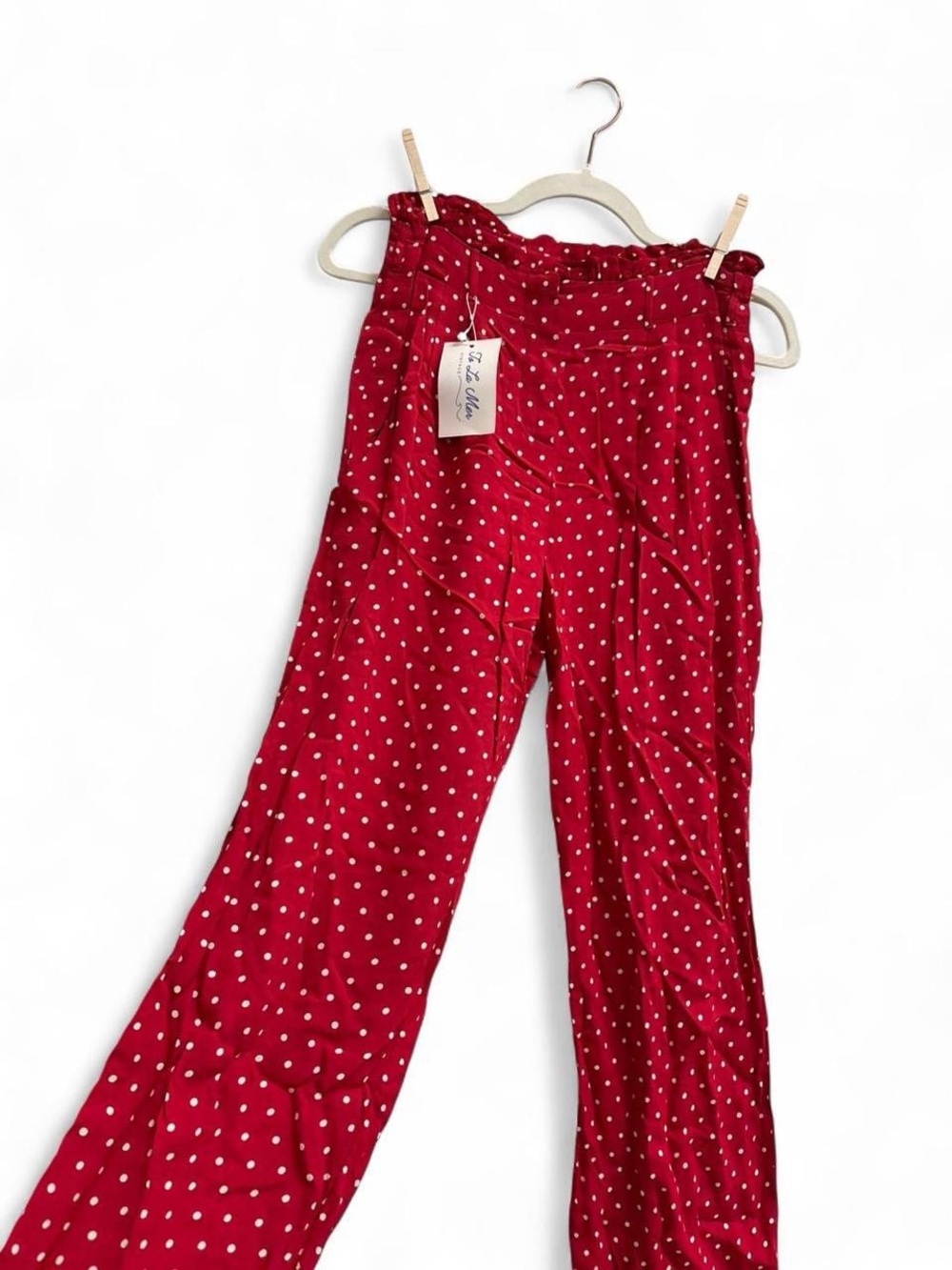 Flynn Skye Red Polka Dot Trousers